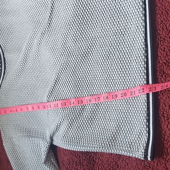 Black and white pattern top with striping accents - Picture 6 of 6